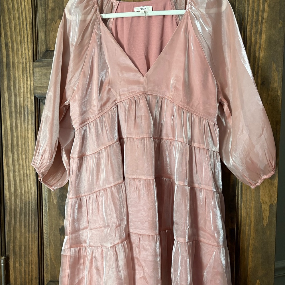 Entro Pink Long Sleeve Dress